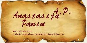 Anastasija Panin vizit kartica
